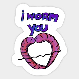 I worm you Sticker